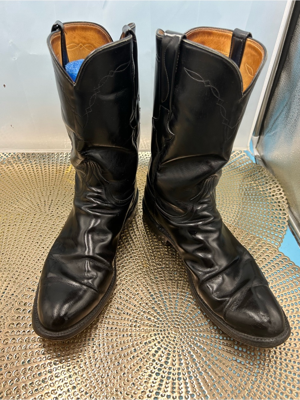Lucchese men 9.5 classic roper cowboy boots